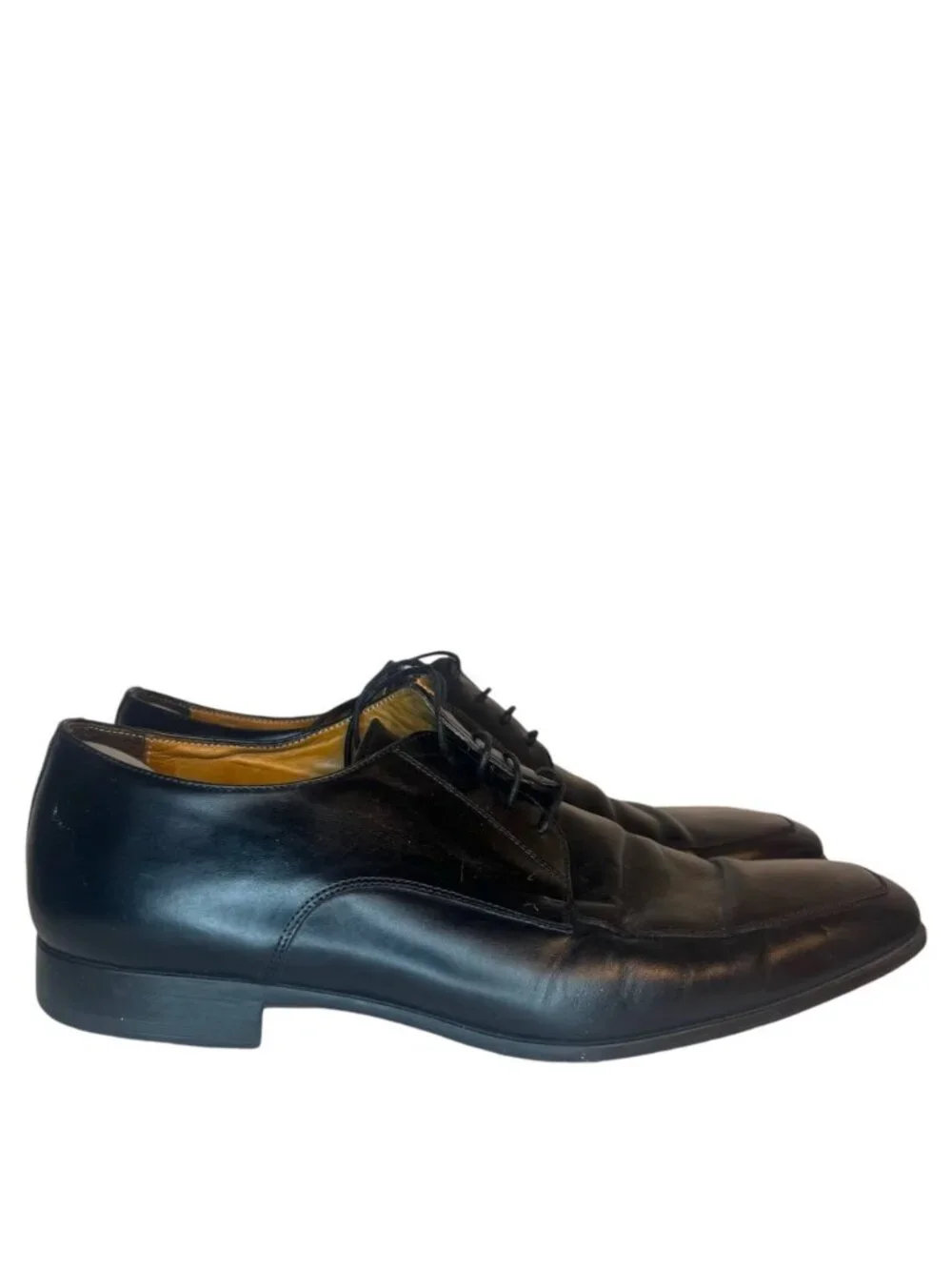 $700 Santoni Italian Leather Dress Shoes 8.5 Prichard Apron Toe Derby Oxford